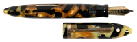 SHEAFFER: Balance "Lifetime" Black and Caramel-Brown Celluloid Fountain Pen