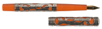WATERMAN: No. 12 Cardinal Red Ebonite Eyedropper-Filler Fountain Pen, Sterling Silver Filigree Overlay