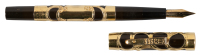 A. A. WATERMAN: No. 881 Black Hard Rubber Eyedropper-Filler Fountain Pen, Gold-Filled Filigree Overlay