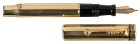 PARKER: Duofold Junior Lucky Curve Button-Filler Fountain Pen, 18K Rolled Gold Overlay
