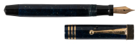 PARKER: Lady Duofold Lapis Blue Button-Filler Fountain Pen, Three Bands