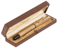 AURORA: "ARA4" 14K Gold Overlay Lever-Filler Fountain Pen, Fully Hallmarked, in Original Box
