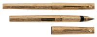 PARKER: No. 105 Rolled Gold Bark Pattern Fountain Pen and Rollerball Set