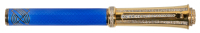MICHEL PERCHIN: Diamond-Encrusted South Beach Blue Enamel and Vermeil Limited Edition Ballpoint Pen, One of a Kind