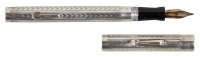 EVERSHARP: Silver-Filled Lever-Filler Fountain Pen, Herringbone Pattern