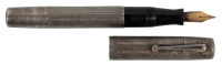 WATERMAN: French Sterling Silver Art Deco Glass-Filler Fountain Pen