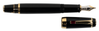 MONTBLANC: Rouge et Noir [Boheme] Safety Fountain Pen, Black Resin, Gold-Plated Fittings