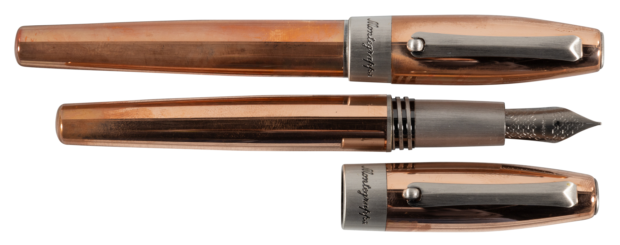 MONTEGRAPPA: Fortuna Copper Mule Fountain Pen and Rollerball Pair