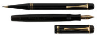 MONTBLANC: No. 422 Tiger's Eye Fountain Pen, Simplo Imprint, and No. 53 Propelling Pencil Set