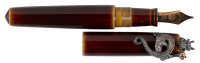 NAKAYA: Piccolo in Heki-Tamenuri with Sterling Silver and 18K Rose Gold * Rose Gold Nib
