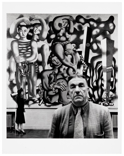 Fernand Leger with Irene and "Composition with Parrots", 1940