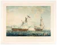 Capture of La Pique, a French Frigate, by His Majesty's Frigate La Blanche, commanded by Captn. Robert Faulkner, who gloriously fell in the Action