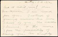 Autograph Letter from Jack London to Charmian Kittredge
