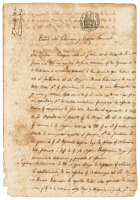 Manuscript conveying the request of a freed black slave in Cuba to form a "brotherhood" of freed black slaves