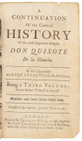 A Continuation of the Comical History of the Most Ingenious Knight, Don Quixote de la Mancha