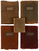 Five guest books from the Roycroft Inn at East Aurora, New York