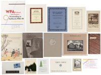 Box of keepsakes, prospectuses and ephemera from a variety of fine press printers