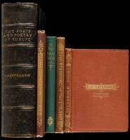 Five volumes by Henry Wadsworth Longfellow