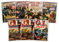 COMMANDO ADVENTURES Nos. 1, 2 [with] DEVIL-DOG DUGAN Nos. 2, 3 [with] G.I. TALES Nos. 4, 6 * Lot of 7 Comics
