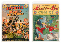 LAND of the LOST No. 1 [with] PICTURE STORIES from WORLD HISTORY No. 1 * Lot of Two Pre-Trend ECs