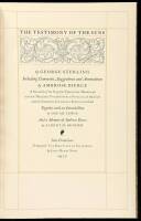 The Testimony of the Suns...Including Comments, Suggestions, and Annotations by Ambrose Bierce. A Facsimile of the Original Typewritten Manuscript with the Marginal Notes by George Sterling...