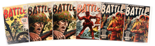 BATTLE Nos. 45, 46 (2 copies), 47, 48 (2 copies) * Lot of Six Comics