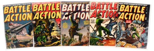 BATTLE ACTION Nos. 2, 4, 5, 6, 7 * Lot of Five Comics