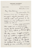 Letter about Hitler's conquests at the start of World War II by Faculty adviser to John F. Kennedy