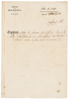 Document file ("Expediante") relating to the start of the "Ten Years' War" for Cuban independence