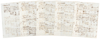 Ten leaves from a late eighteenth century slave ship manifest log