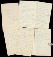 Series of 5 Autograph Letters signed by Woolsey, & 1 authograph quote signed by her