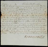 Manuscript agreement for rental of a slave, with payment schedule