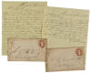 Series of four Autograph Letters signed by P.N. Bradley of Russellville, Kentucky, to D.M. Woods of Clarksville, Tennessee, regarding a slave Woods is renting, and his free wife