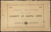 Great Register of the County of Santa Cruz (Cover Title)