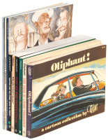 Nine cartoon books by Pat Oliphant