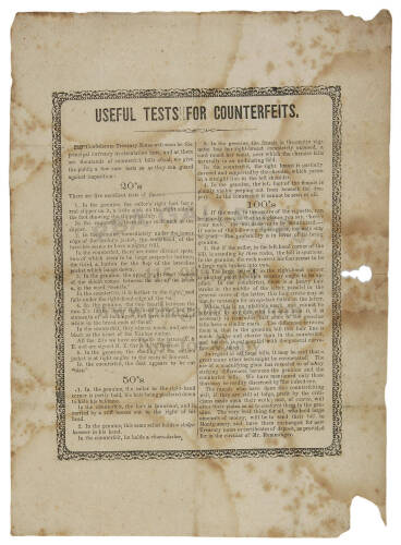 Useful Tests for Counterfeits