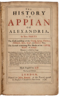 The History of Appian of Alexandria, in Two Parts