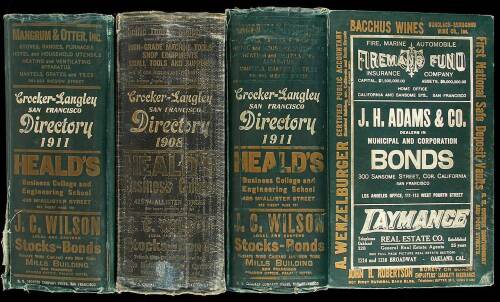Three Crocker-Langley San Francisco Directories