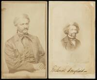 Two carte-de-visite photographs of Frederick Douglass, one of them signed by Douglass