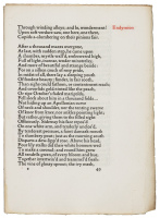 Proof signature of pages from the Kelmscott Keats