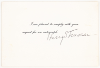 Signed Autograph Request Card