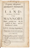 Fragmenta Antiquitatis. Antient Tenures of Land, and Jocular Customs of Some Mannors. Made Publick for the Diversion of Some, and Instruction of Others - 2