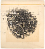Wow! - original hand-colored psychedelic drawing by Norman Rockwell's son