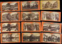 Collection of 40 stereo view photographs of Yosemite Valley and the high sierra