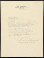 Typed Letter Signed by Franklin D. Roosevelt as Assistant Secretary of the Navy