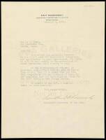 Typed Letter Signed by Franklin D. Roosevelt as Assistant Secretary of the Navy