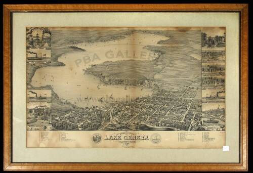 Bird's Eye View of Lake Geneva, Walworth Co., Wis., 1882