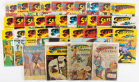 Collection of international Superman comics including Canada, Belgium, Sweden
