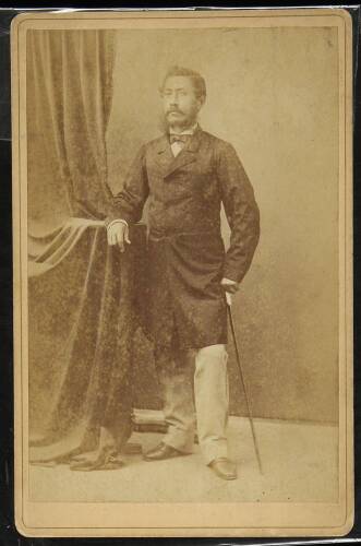 Cabinet card photograph of King William Charles Lunalilo of Hawaii