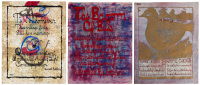 Three color silkscreen broadsides by Kenneth Patchen